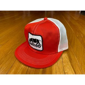 Vintage Rhino hat 80s rhino trucker usa k brand